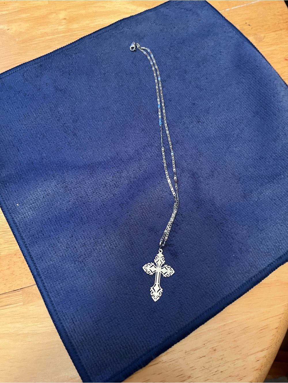 Silver Cross Pendant Necklace